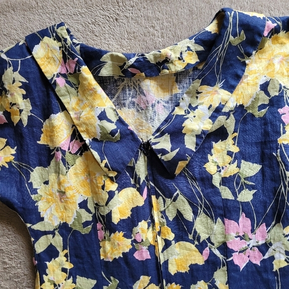 Maggy London by Jeannene Booher drop waist linen floral dress size 8​ - Picture 10 of 14